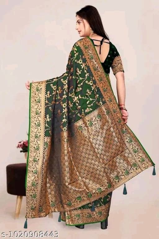 Banarasi satin silk saree with embroidery