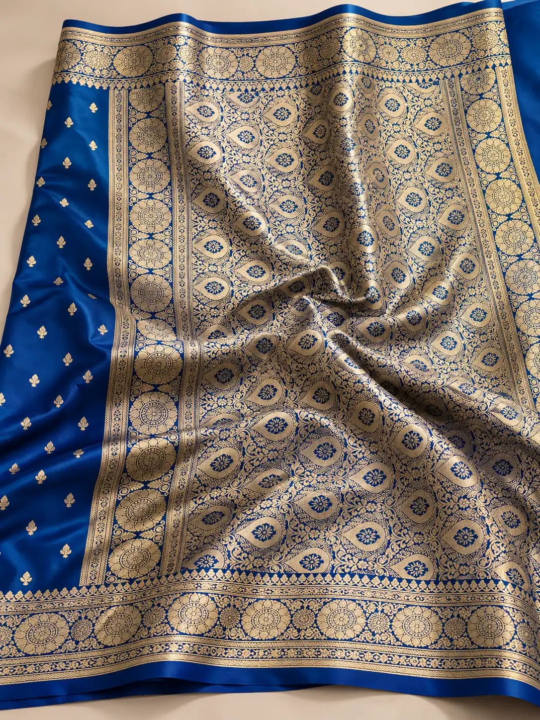 Royal Blue Banarasi Katan Silk Saree