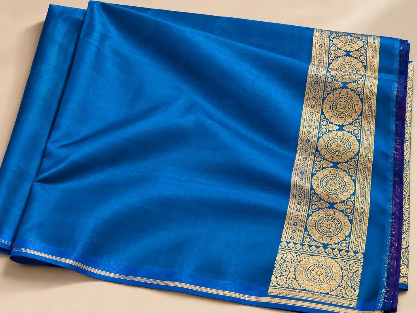 Royal Blue Banarasi Katan Silk Saree