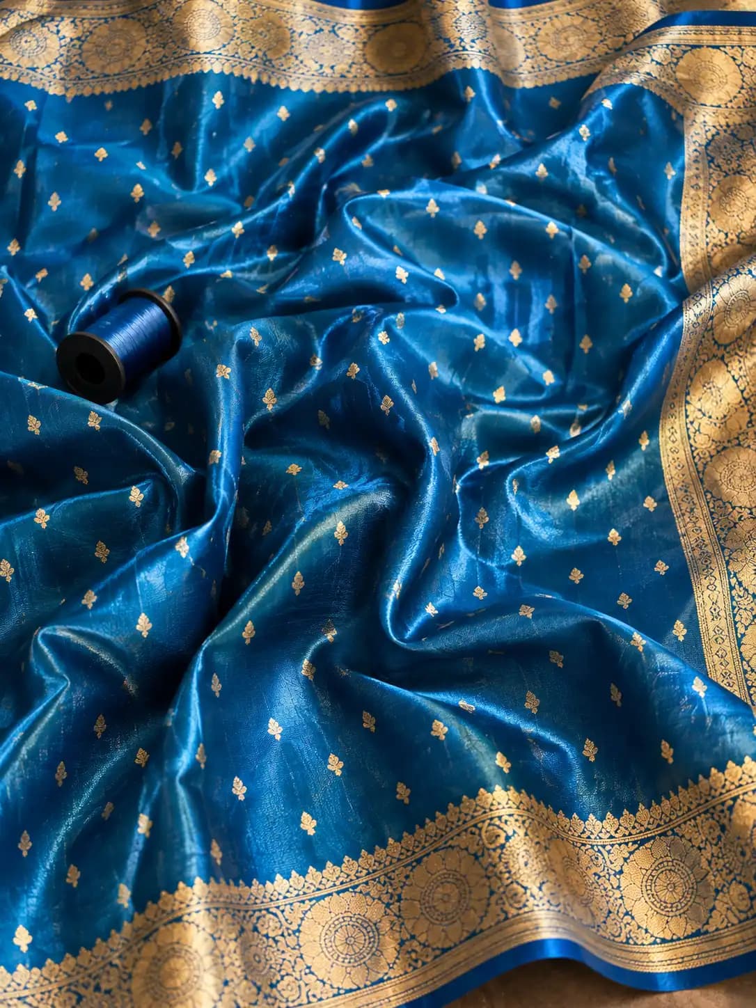 Royal Blue Banarasi Katan Silk Saree